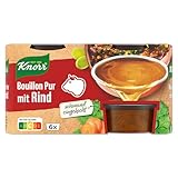 Knorr Bouillon Pur mit Rind leckere Rinderbrühe mit vollem Geschmack 6x 28 g