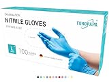 EUROPAPA® 100x Nitrilhandschuhe Box Einweghandschuhe, Einmalhandschuhe,...