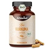 Kurkuma Kapseln Bio | 180 Stück | 4800mg Kurkuma pro Tagesdosis | frisch gemahlene...