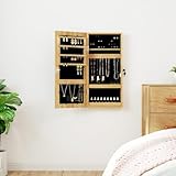 BaraSh Spiegel-Schmuckschrank mit LED-Beleuchtung Wandmontage Schmuckaufbewahrung...