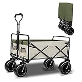 REAHOME Bollerwagen Faltbar Handwagen Gartenwagen Strandwagen Transportwagen für Alle...