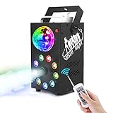 Nebelmaschine, 700W Tragbare Rauchmaschine mit RGB Discokugel Lichteffekt und...