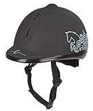 Kerbl Cavalliero Reithelm Beauty VG1, Jugendlich Trendiger Reiterhelm, Schwarz, 53-57