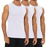 FALARY Unterhemd Herren Hochwertige Athletic Tanktop Männer gekämmte Baumwolle 3er Pack...