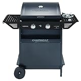 Campingaz Xpert 200 LS Plus Rocky Gasgrill aus Lavastein, BBQ Wagen mit 2 Brennern und 1...