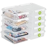 SmartStore Kleine Aufbewahrungsboxen 1L – 10 transparente und stapelbare Boxen mit...