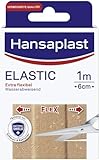 Hansaplast Elastic Pflaster (1 m x 6 cm), zuschneidbare Wundpflaster für Gelenke und viel...