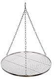 Grillrost Ø 70 cm mit Kette Edelstahl 4 mm Grillstabdicke Stababstand 10 mm für...