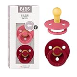 BIBS Colour Schnuller 2er-Pack, BPA-frei, Kirschform Nippel....