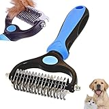 PetsFriend Unterwollbürste, Hundebürste & Katzenbürste für Mittel-&...