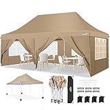 COBIZI Pavillon 3x6,Faltpavillon 3x6 Wasserdicht Stabil, Partyzelt mit 6 Seitenwänden,...