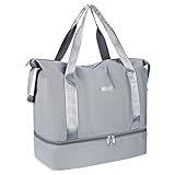 Reisetasche Groß, CS COSDDI Weekender-Tasche mit Erweiterbarem Platz Shopping...