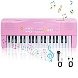 Keyboard Kinder mit Mikrofon, 37 Tasten Klavier Musik Musikinstrumente,...