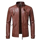 militär jacke herren bomber biker lederjacke herren braun dünne bomberjacke herren...