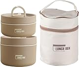 PLLYPE 420ML+620ML ThermobehäLter Für Essen Thermo Lunchbox Mit Griff Tasche...