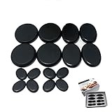 QPWZ 16pcs Hot Stones for Massage, Professional Massage Stones with Aufbewahrungsbox, Hot...