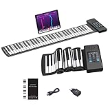 OYAYO Roll Up Piano Keyboard, 61 Tasten Rollpiano Unterstützt MIDI mit 128 Tönen und...