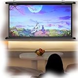 ZYXQQJ Beamer Leinwand 30 Zoll 40 Zoll 50 Zoll 60 Zoll Tragbar Projektion Leinwand Rollo...