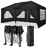 TOOLUCK 3x6m Faltpavillon Pavillon Wasserdicht Popup Pavillon Anti-UV...