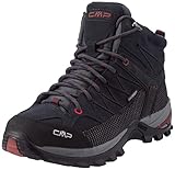 CMP Herren Rigel Mid Shoes Wp Trekking-Schuhe, Grau Schwarz Asphalt Syrah, 42 EU