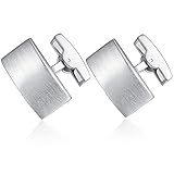 HONEY BEAR Herren Hochzeit Manschettenknöpfe Cufflinks Manschettenknopf (Silber)