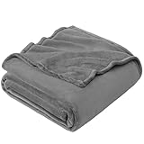 EHEYCIGA Kuscheldecke flauschig Grau, weiche warme Fleecedecke 150x200 als Decke Sofa,...