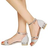 Onsoyours Sandalen Damen Sommer Glitzer Römersandalen Lässige mit Absatz...