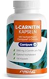 L-Carnitin hochdosiert 2000 mg - 150 Carnipure® L-Carnitin Kapseln mit L-Carnitin-Tartrat...