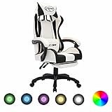 ANGYANG Gaming-Stuhl mit RGB LED-Leuchten, Bürostuhl, Gaming Chair, Gaming...