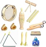 17 Stück Musikinstrumenten-Set, Kleinkind-Holz-Percussion-Set, reines...