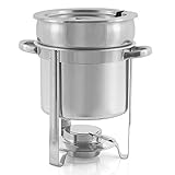 Mahlzeit Edelstahl Chafing Dish rund 7 Liter | Speisenwärmer Wärmebehälter...