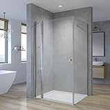 Duschkabine Eckeinstieg 95x90 x 197 cm Duschabtrennung Duschwand Glas Eck Dusche Duschtür...