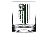 Rogue River Tactical Tattered Thin Green Line altmodischer Whisky-Trinkbecher, Geschenk...