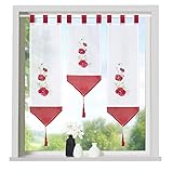 heimtexland ® Scheibengardinen Set 3-teilig Lamellen Gardine Transparent...