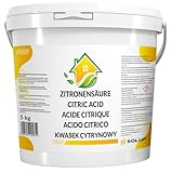 SOLUP Zitronensäure Pulver 5kg I Citronensäure Zitronensäure...