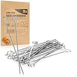 com-four® 25x Rouladennadeln aus Edelstahl - 11 cm lange Fleischspieße...