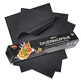 Amazeable® Dauerbackfolie für Backofen und Grill 3er Set langlebig bis 260°C - 33x40 cm...