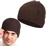 Molti Mütze Beanie, Herren Warme Wintermütze Wolle Strickmütze Merinowolle Herbst und...