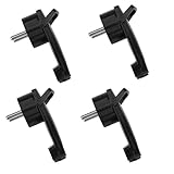 VIEVRE 4 Stücke Winkelstecker 250V (16A) Flach,Schuko Stecker...