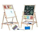 Savieva 4in1 Tafel für Kinder - Maltafel Schreib Schultafel für Kinder ab 3 Jahre,...