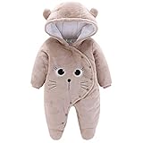 Baby Winter Fleece Overall Mit Kapuze Mädchen Jungen Schneeanzüge Warm...