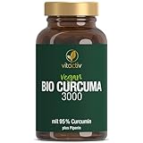 VITACTIV Bio Curcuma 3000 - Bio Kurkuma Kapseln Hochdosiert - Curcuma Extrakt...