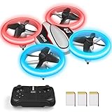 Mini Drohne für Kinder,RC Drone mit LED Lichter,Quadrocopter mit 3D...