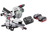 Metabo KGS 18 LTX BL 254 AkkuKappsäge (18V 2x8Ah LiHD Ladegerät ASC 145, mit...