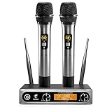 TONOR Wireless Funkmikrofon UHF Professionelles dynamisches drahtloses Dual Mikrofon,...