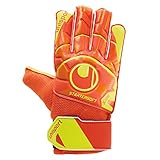 uhlsport Herren Impulse Torwart-Handschuhe, Dynamic orange/Fluo gelb, 7.5