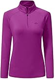 JINSHI Damen Golf Poloshirt, Langarm Zip-Up Shirts Tops, Atmungsaktiv Dry Quick Sun...