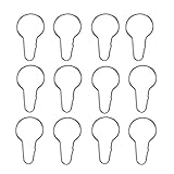 Healifty 20PCS 20pcs Vorhangring mit Clips Edelstahl Vorhangclips öffnete Gardinenringe...