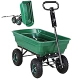 Miweba Bollerwagen Dumper | Belastbarkeit 300.0 Kg - PP-Wanne - Kippwagen - Handwagen -...