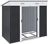 KESSER® - Gerätehaus L Metall 3,4 m³ mit Fundament | 196x122x180 cm | 2X...